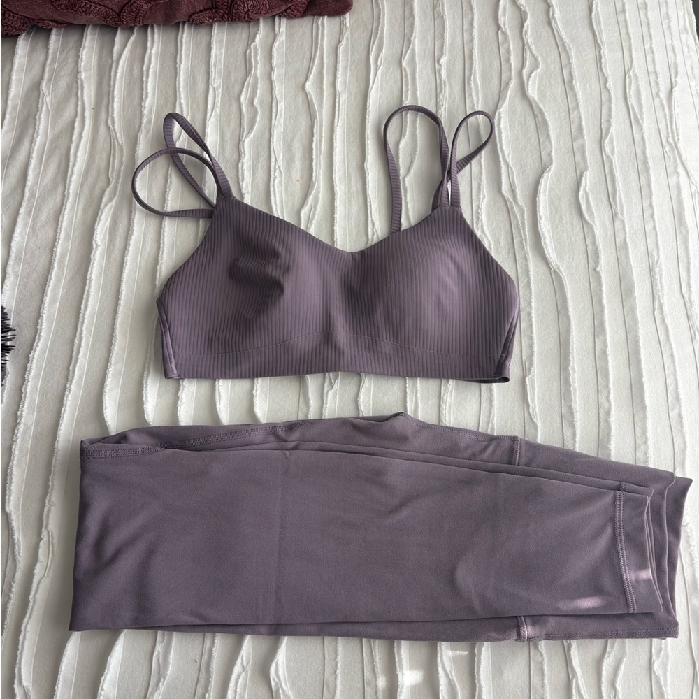 Lululemon align legging and cloud bra purple ash